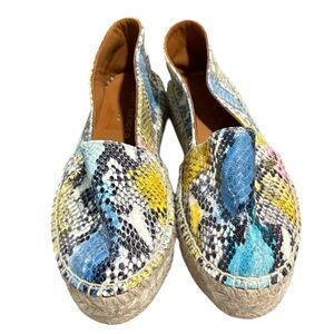 Kurt Geiger London Morella Snakeskin Platform Espadrilles Shoes Sz 36.5 (6.5)
